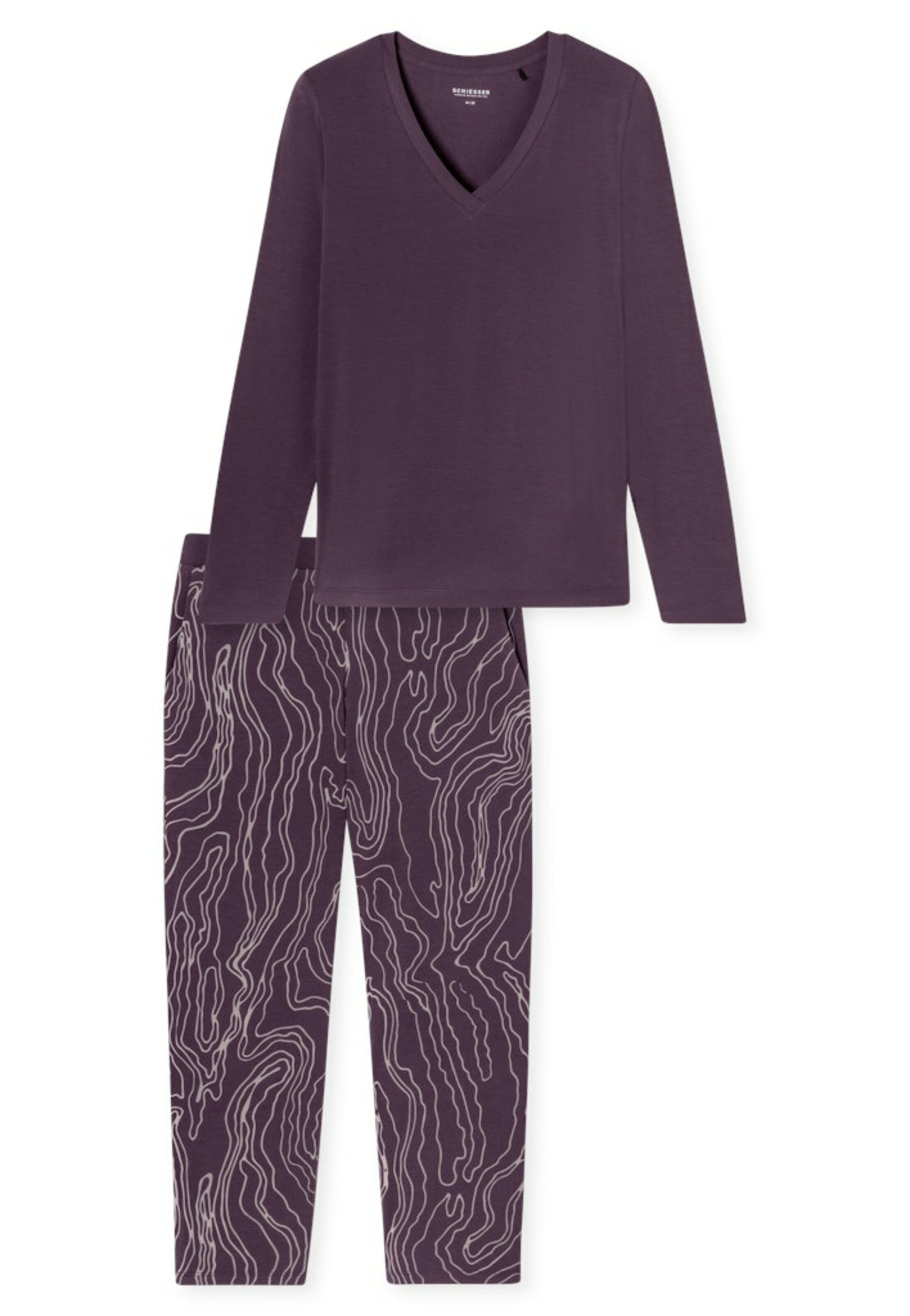 Pyjama SCHIESSER en violet : devant