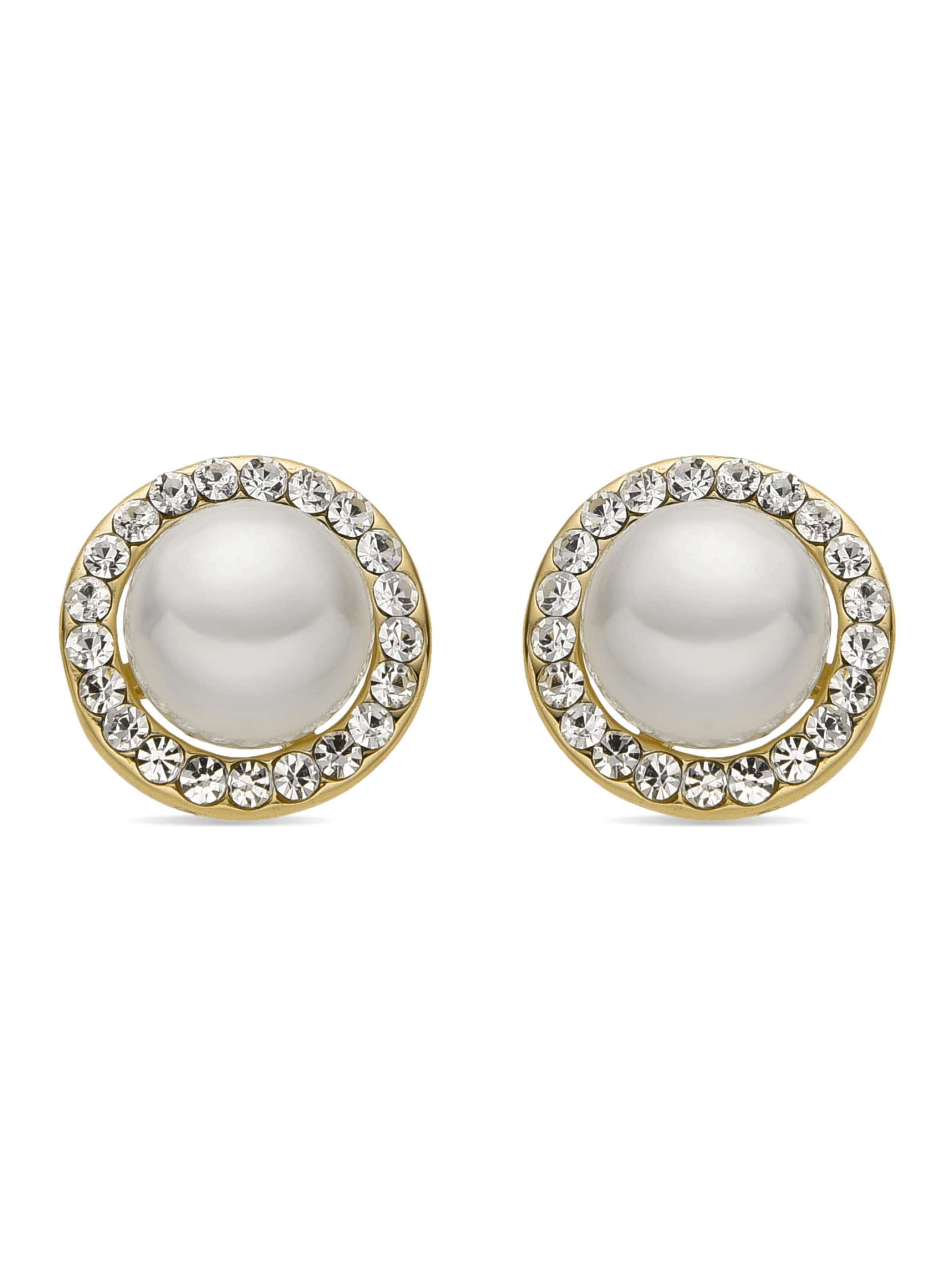 Luxenter Ohrringe 'Basnik'‌ in Weiß: Vorderseite