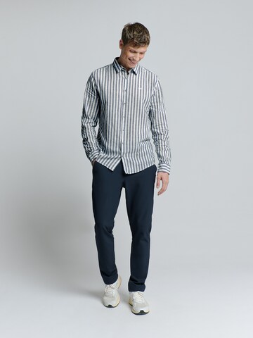 No Excess Regular fit Overhemd in Blauw