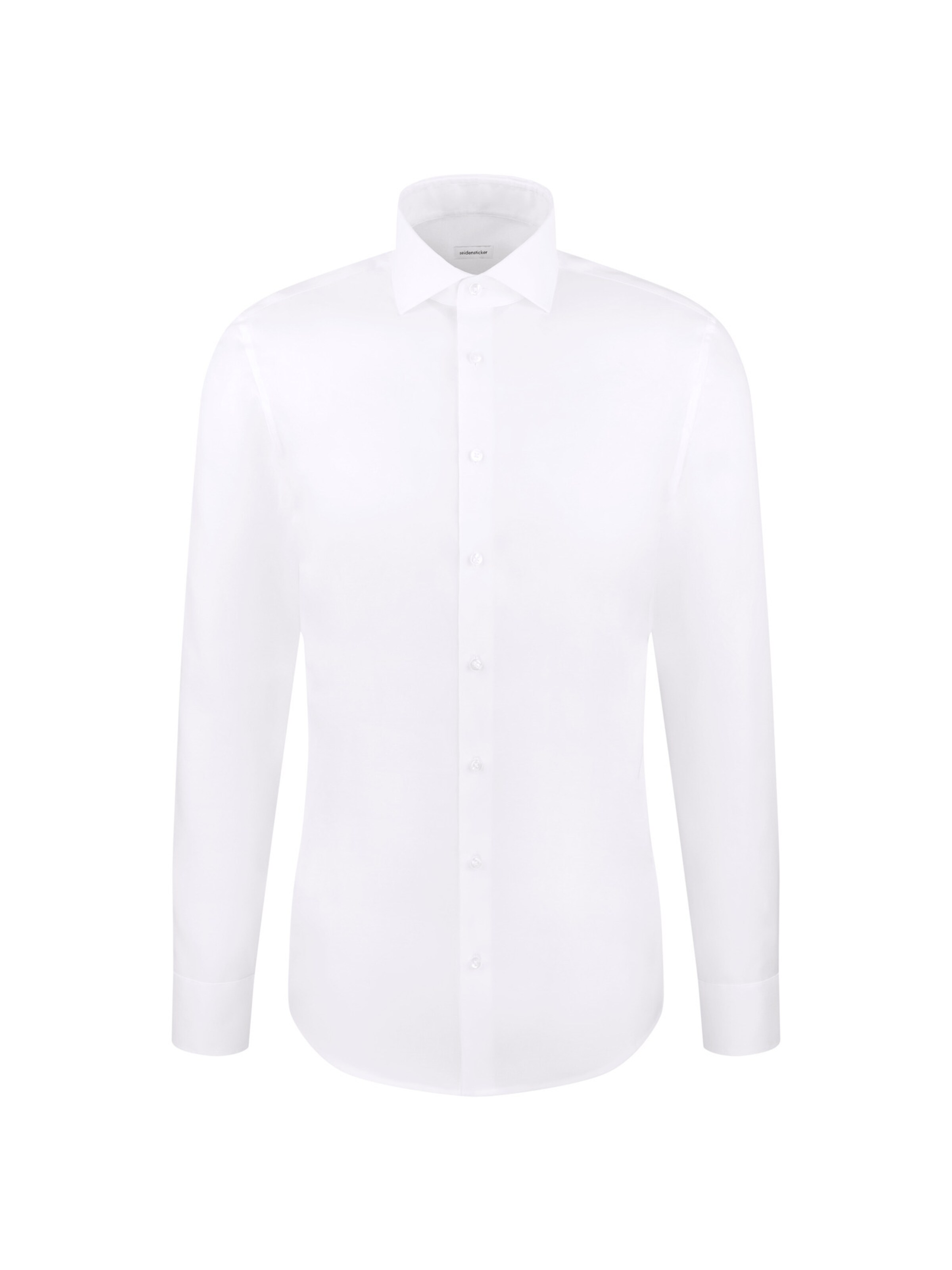 SEIDENSTICKER Zakelijk overhemd 'Schwarze Rose' in Wit: voorkant