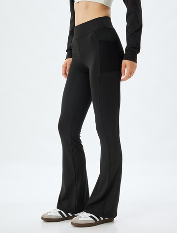 Koton Flared Leggings in Black: front