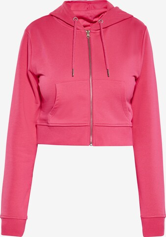 MYMO Sweatvest in Roze: voorkant