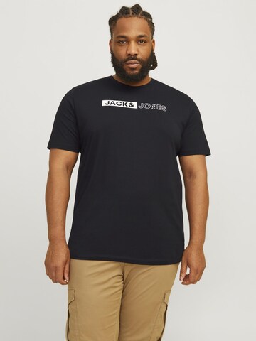 Jack & Jones Plus T-Shirt 'JJECORP' in Schwarz: Vorderseite