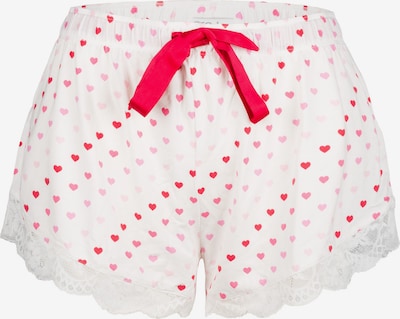 PJ Salvage Pyjamashorts in pink / rot / offwhite, Produktansicht
