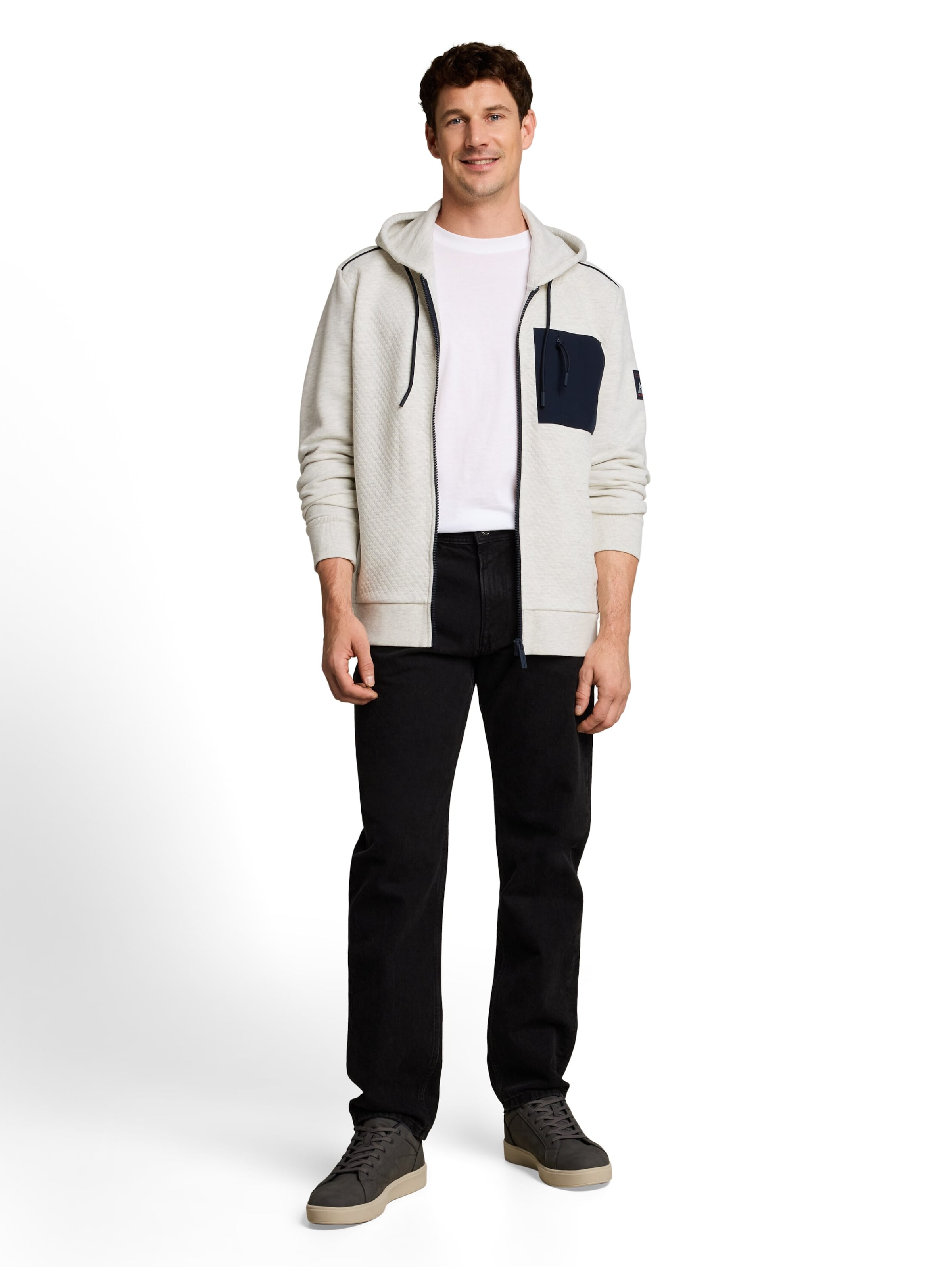 TOM TAILOR - Sudadera con cremallera en beige
