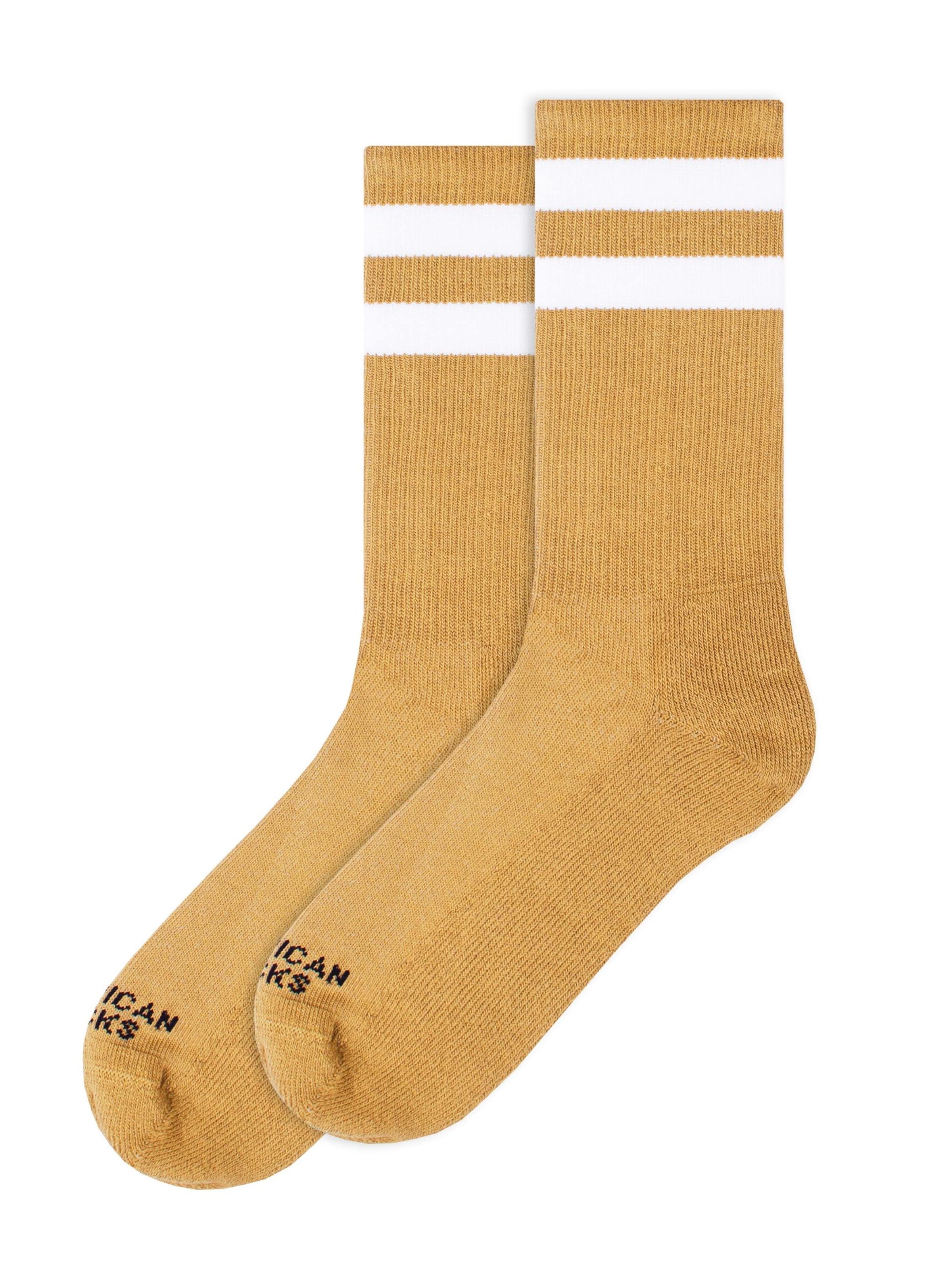 Calzino 'Mustard' di American Socks in giallo: frontale