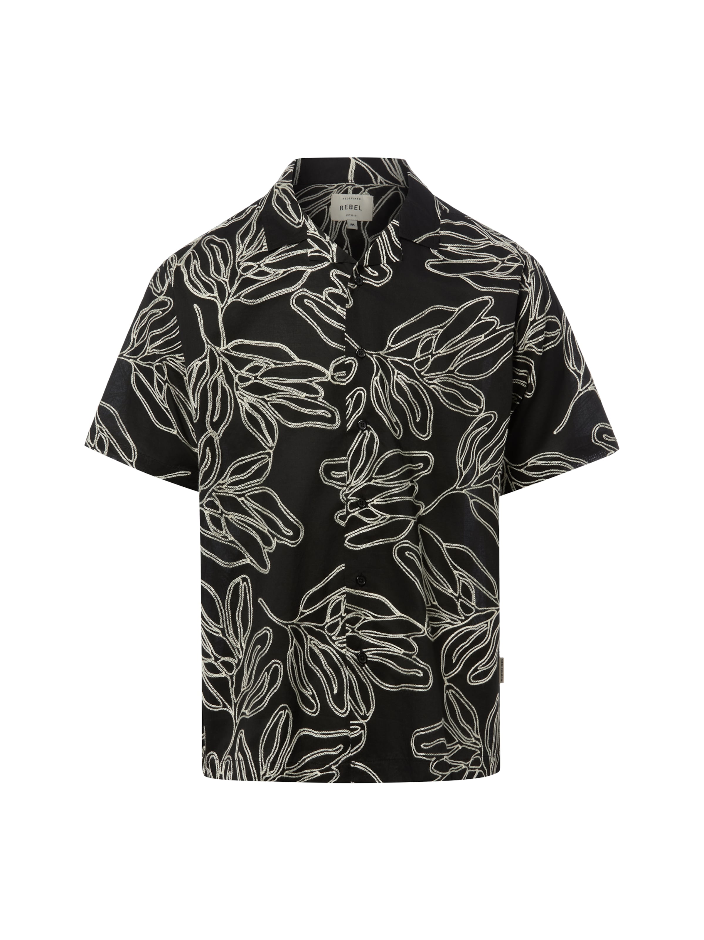 Redefined Rebel Regular fit Button Up Shirt 'Mauro' in Black: front