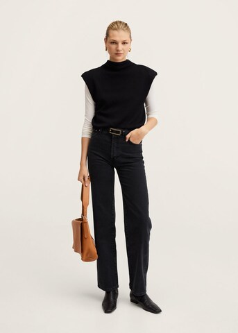 MANGO Wide leg Jeans 'Kaia' in Zwart