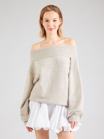 WEEKDAY Pullover 'Leia' in Beige: Vorderseite