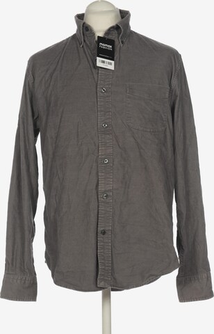 Lands‘ End Button Up Shirt in L in Grey: front