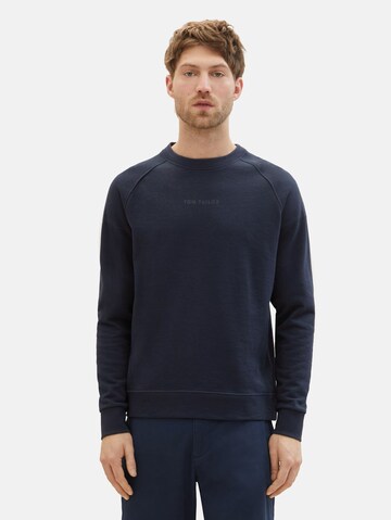 Sweat-shirt TOM TAILOR en bleu : devant