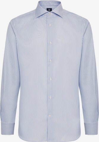 Boggi Milano Regular fit Overhemd in Blauw: voorkant