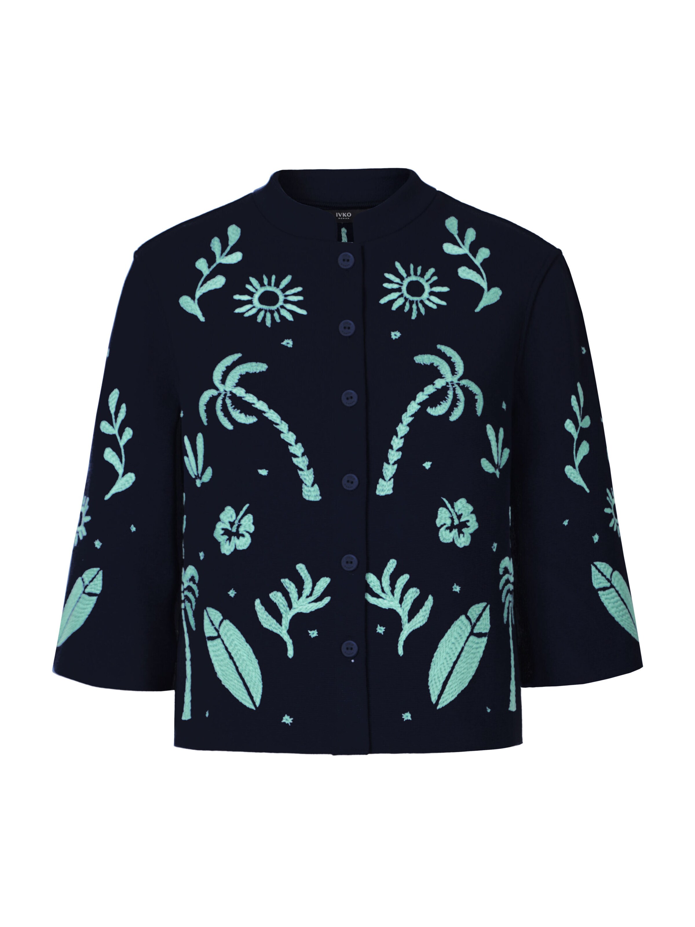 IVKO Woman Knit Cardigan in Blue: front