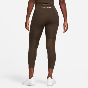 NIKE Skinny Sporthose in Braun