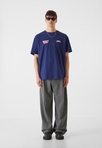 Lost Youth Shirt 'Western Coffee' in Blauw