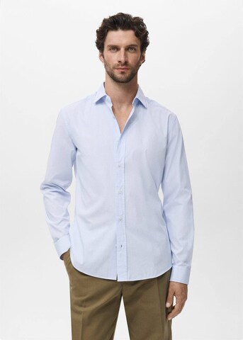 MANGO MAN Regular fit Button Up Shirt 'Playr' in Blue: front