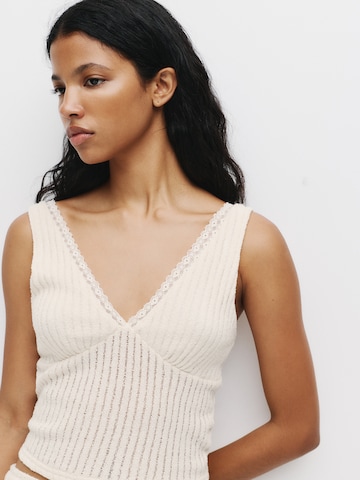 Tops en tricot Pull&Bear en beige
