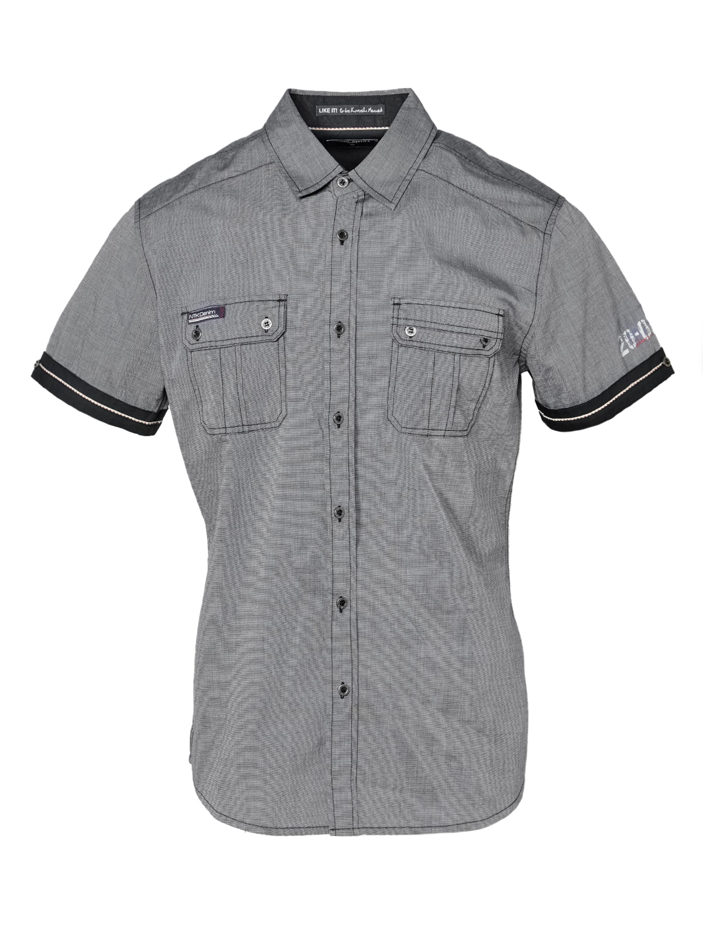 KOROSHI Button Up Shirt in Grey: front