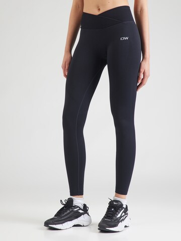 ICANIWILL Skinny Sportsbukser 'Ignite' i sort: forside