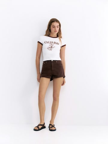 Pull&Bear Loosefit Džíny – hnědá