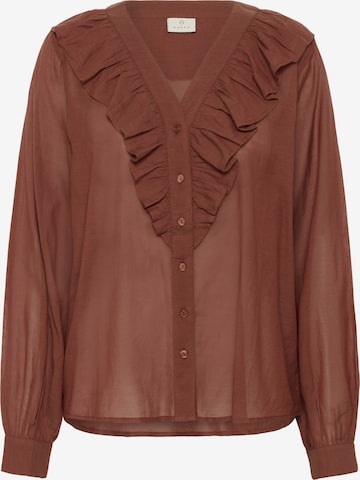 Chemisier Kaffe en marron : devant