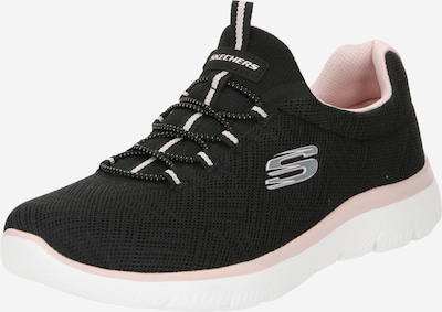 SKECHERS Baskets basses 'SUMMITS' en noir / argent, Vue avec produit