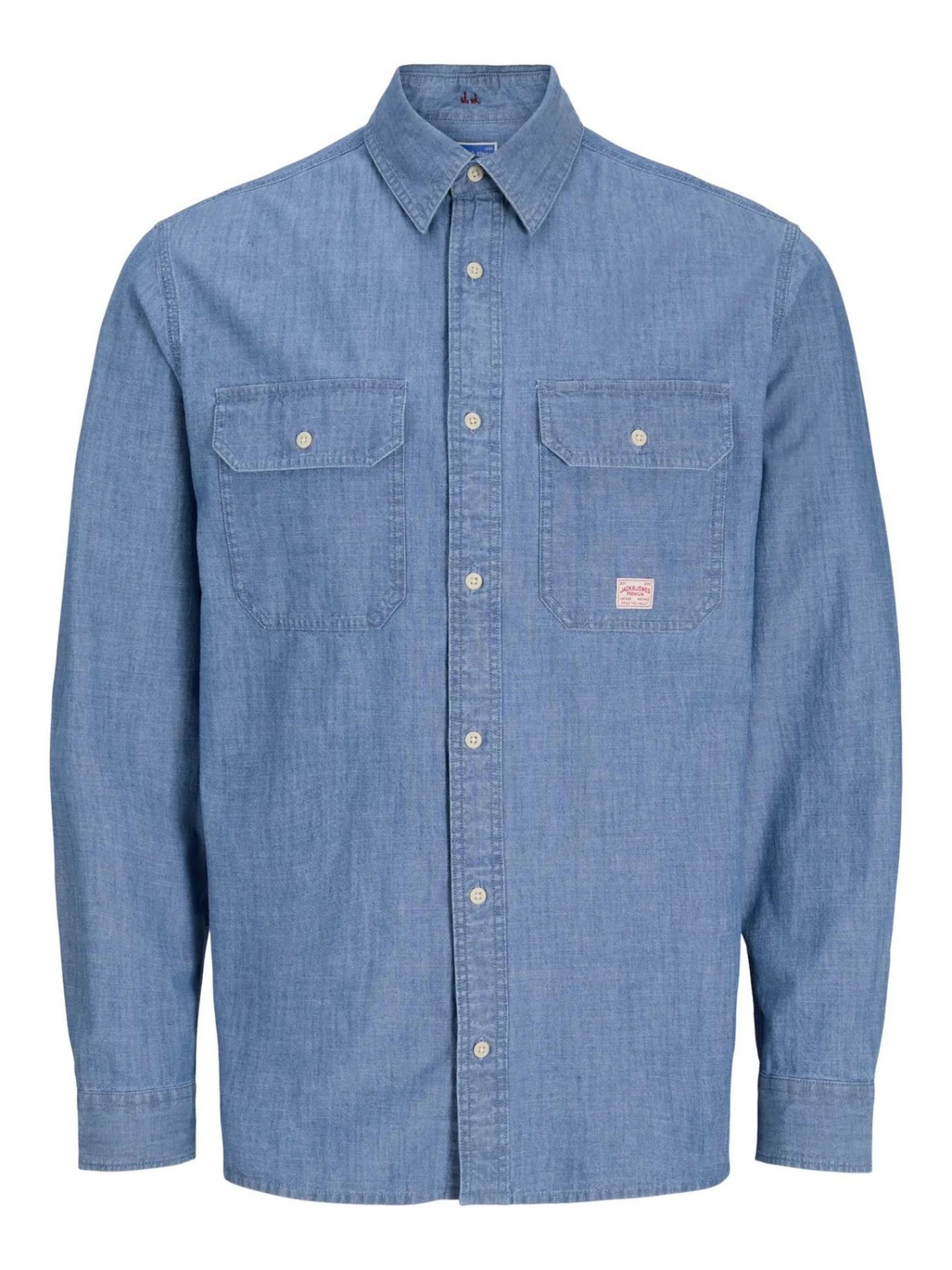 Jacks & Jones Regular Fit Hemd‌‌‌‌‌ in Blau: Vorderseite