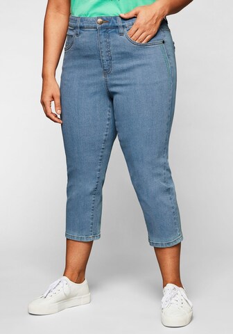 Coupe slim Jean SHEEGO en bleu : devant