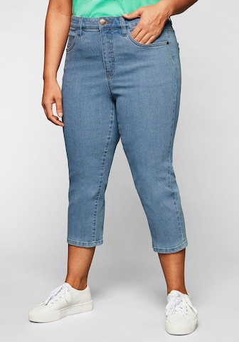 SHEEGO Jeans 'Capri' in Blauw: voorkant