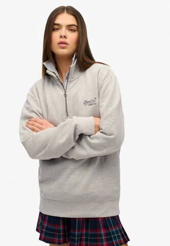 Sweat-shirt 'Essential' Superdry en gris : devant