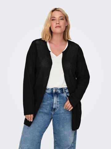 ONLY Carmakoma Knit cardigan 'Ranja' in Black: front