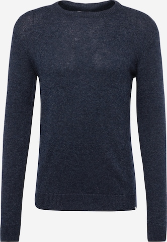 !Solid Sweater in Blue: front