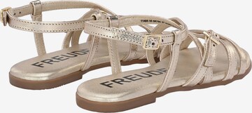 FREUDE Sandalen met riem 'Antares' in Goud