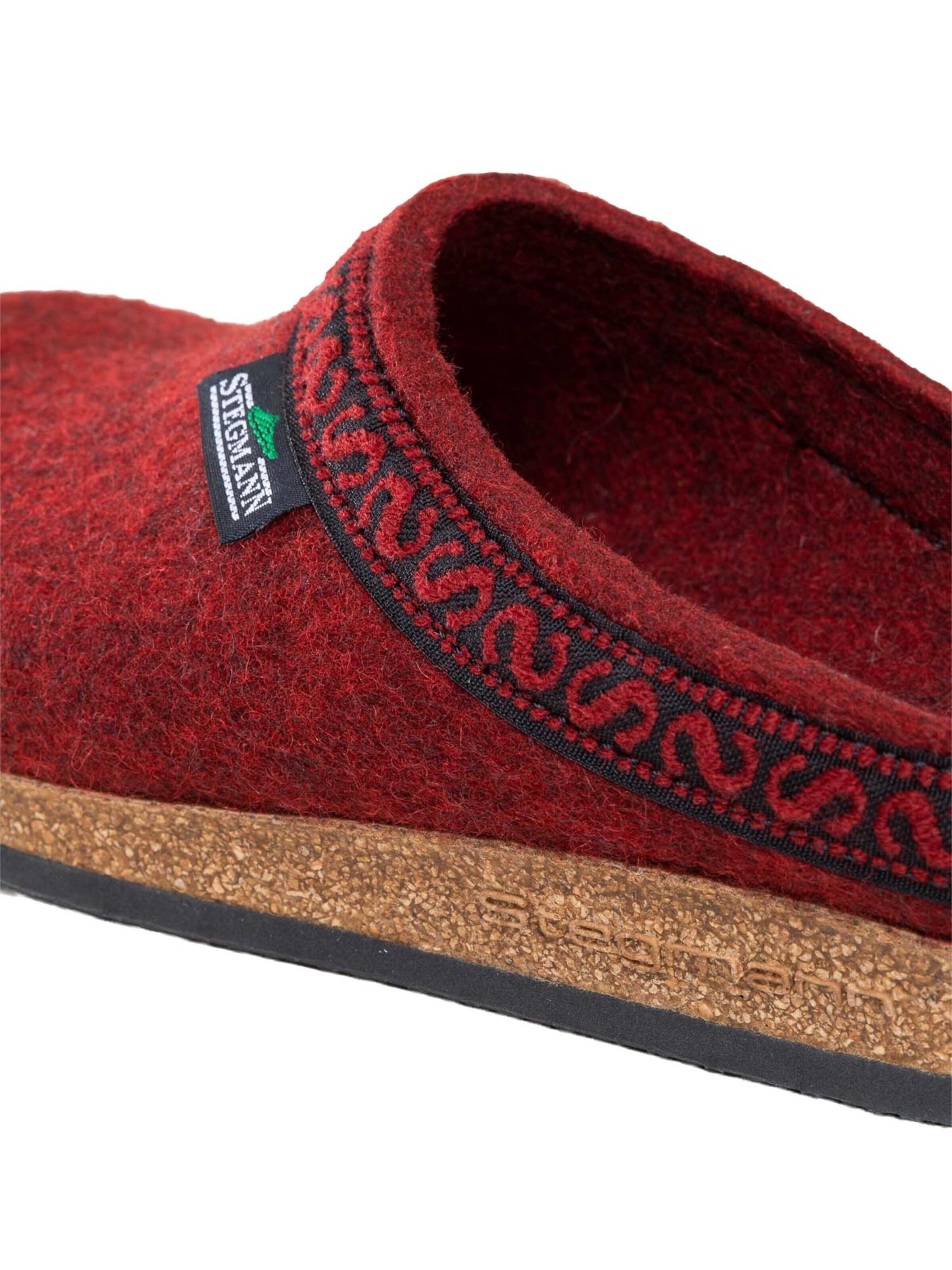 Stegmann Clogs 'Filz' in Red