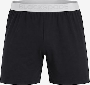 Blackspade Pyjamashorts in Schwarz: Vorderseite