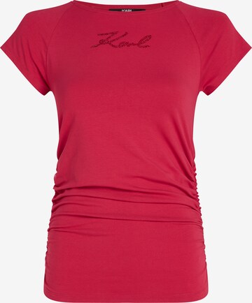 Tricou de la Karl Lagerfeld pe roșu: față