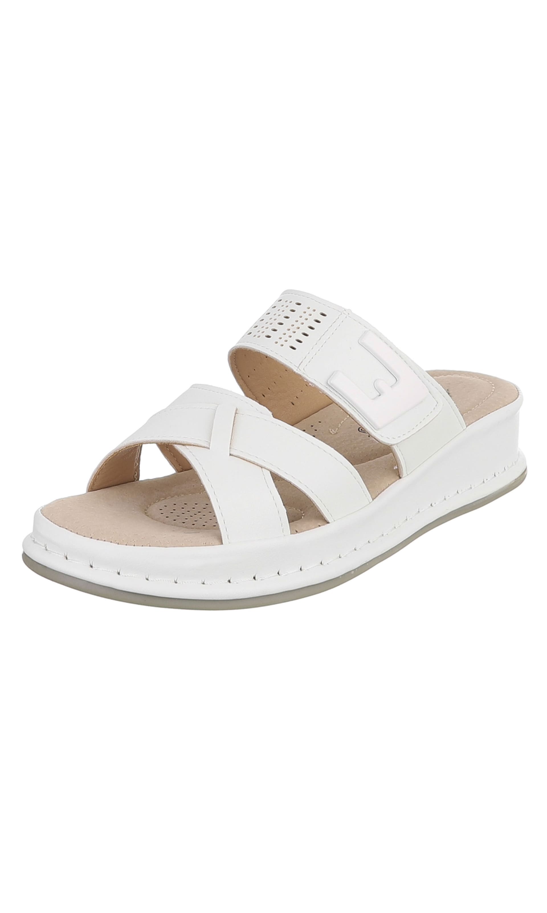 Ital-Design Mules in White: front