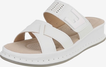 Ital-Design Mules in White: front