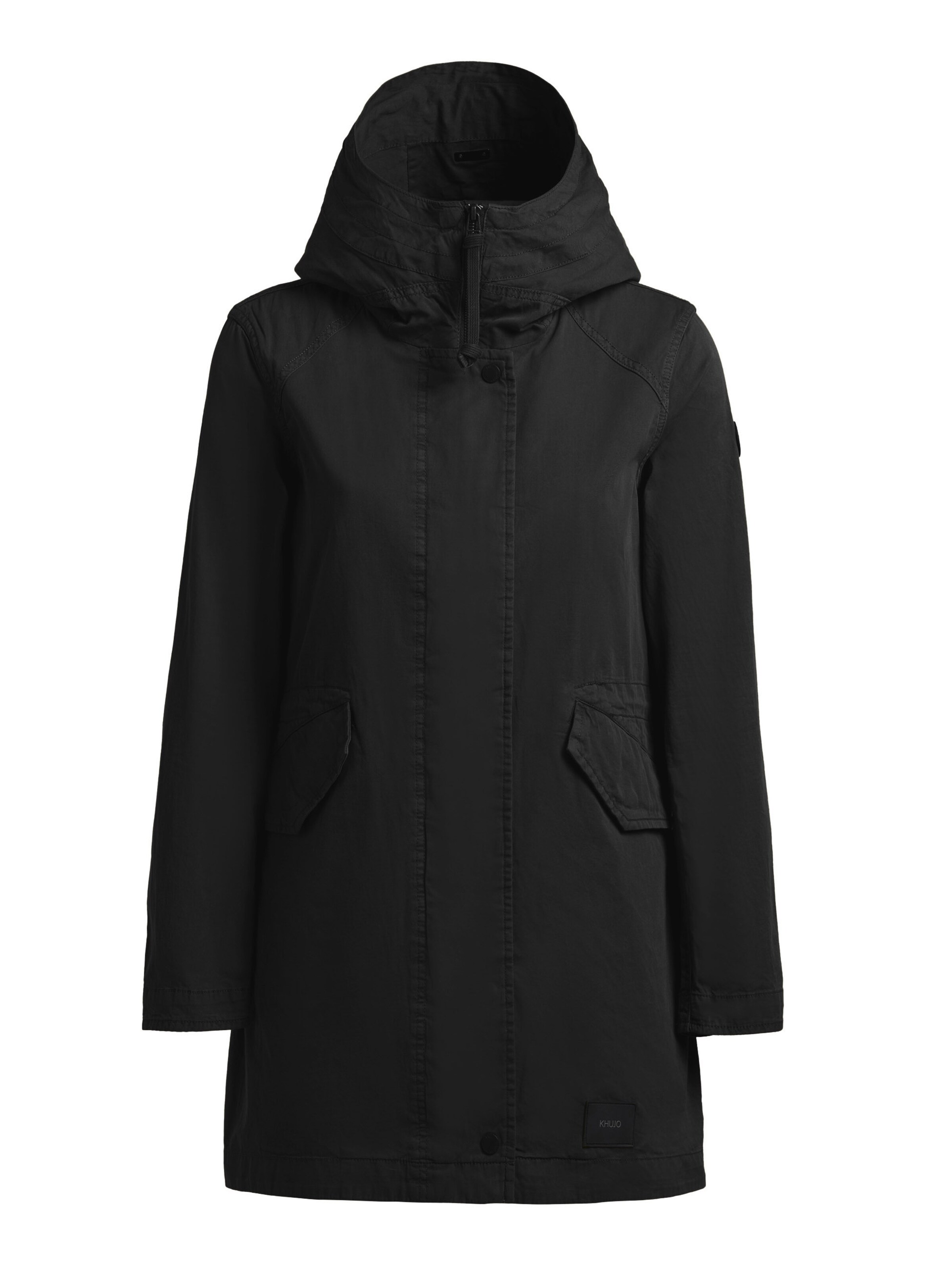 Manteau mi-saison 'Nika ' khujo en noir : devant