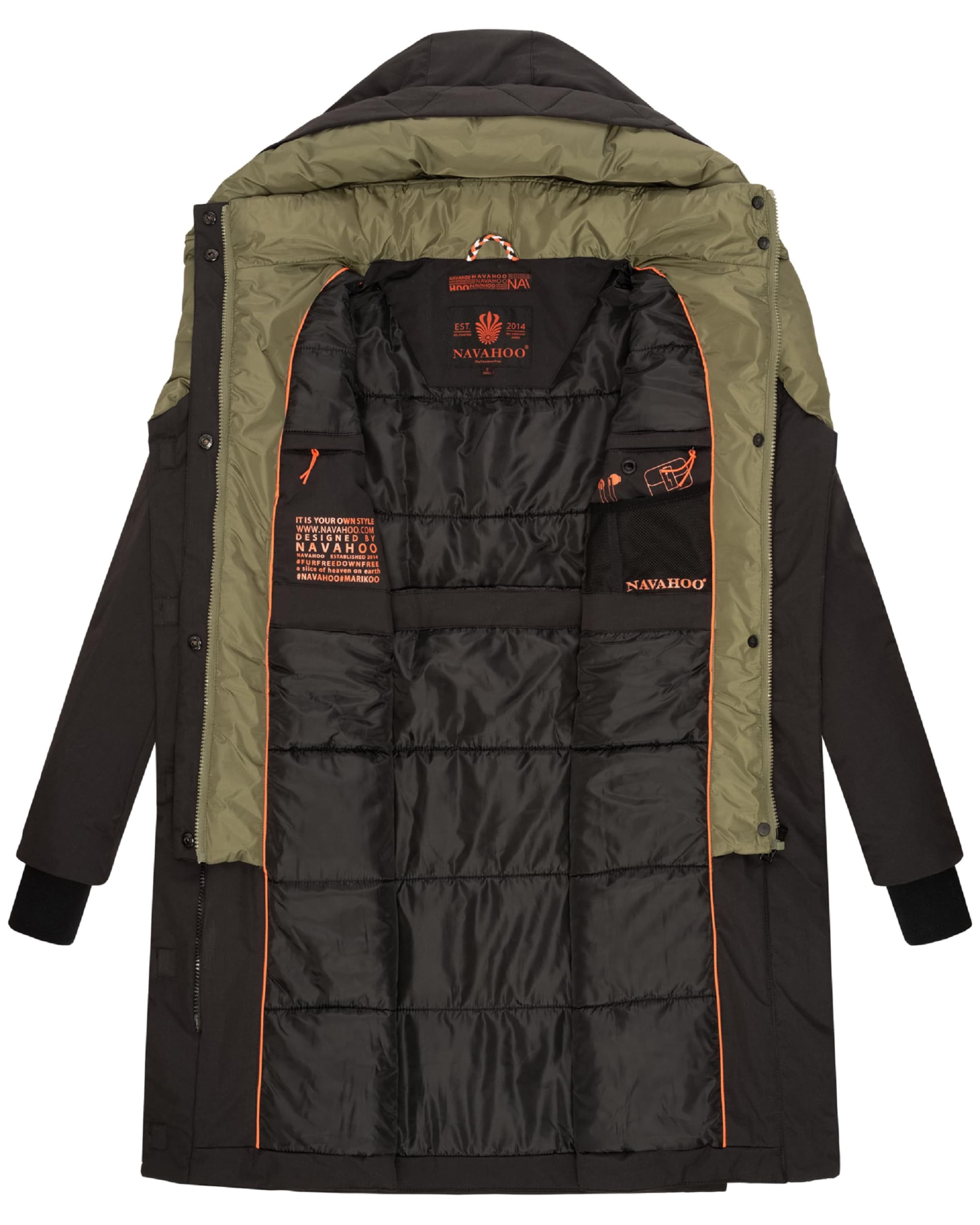 NAVAHOO Mantel 'Snowelf' in Schwarz