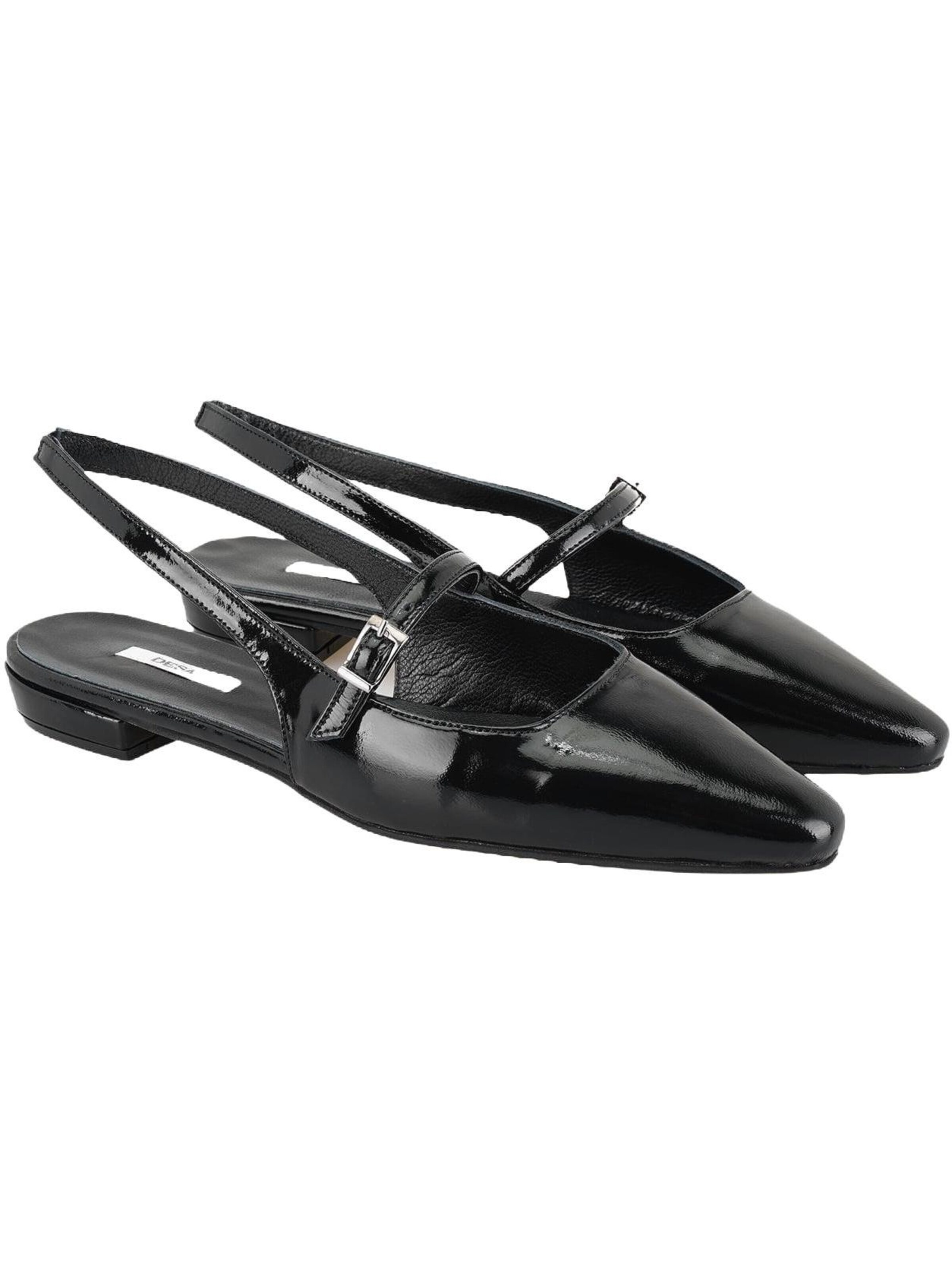 Desa Ballet Flats 'Slingback-Ballerinas' in Black: front