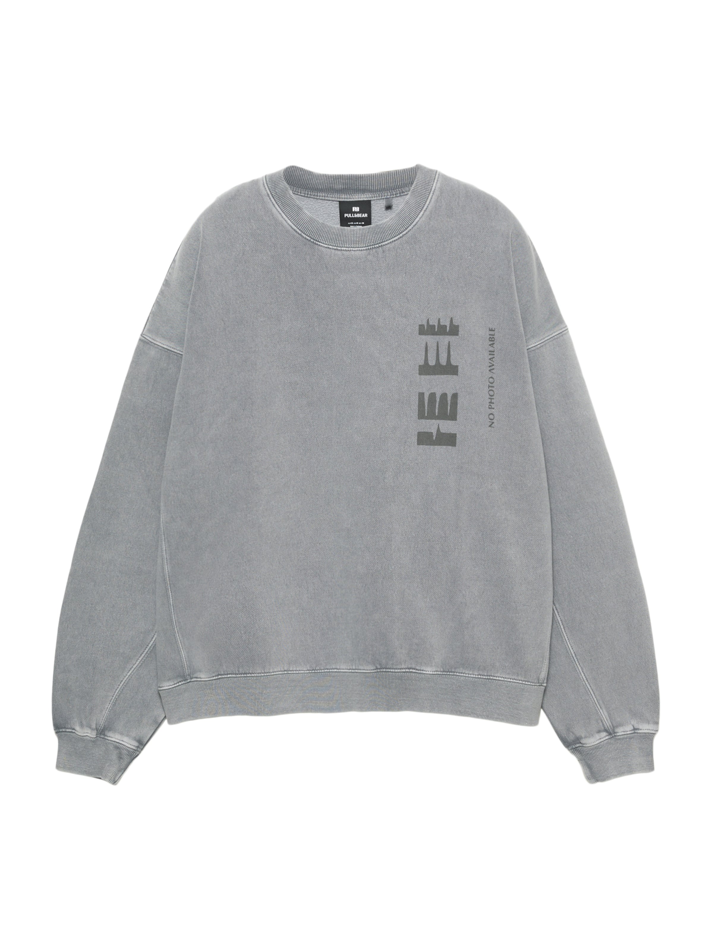 Pull&amp;BearSweater majica - siva boja: prednji dio