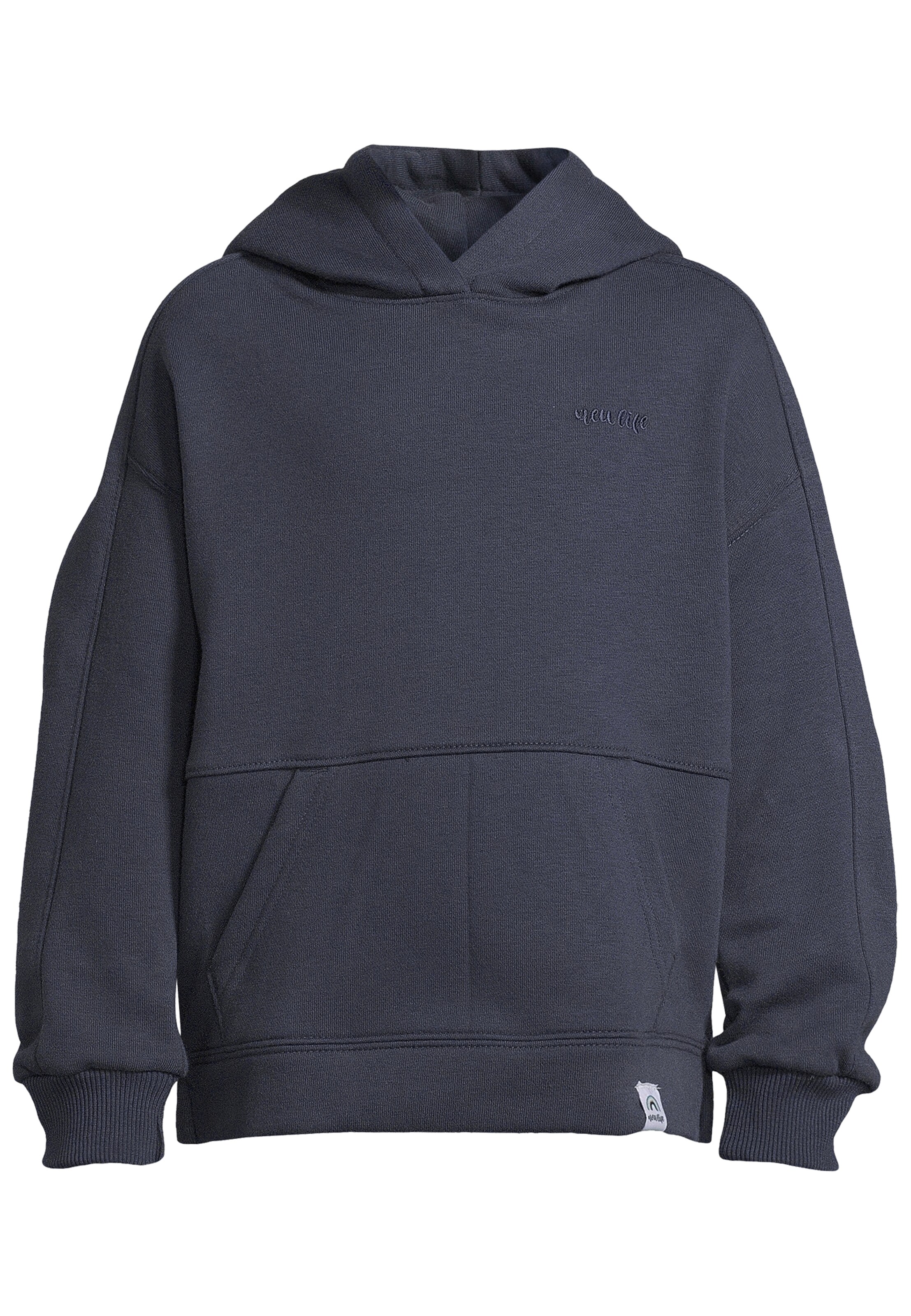 New Life Kapuzensweatshirt in Blau: Vorderseite