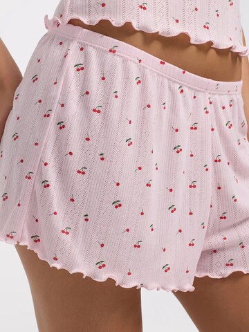 Pigiama corto 'Soft Touch Jacquard Shorts' di cfab in rosa