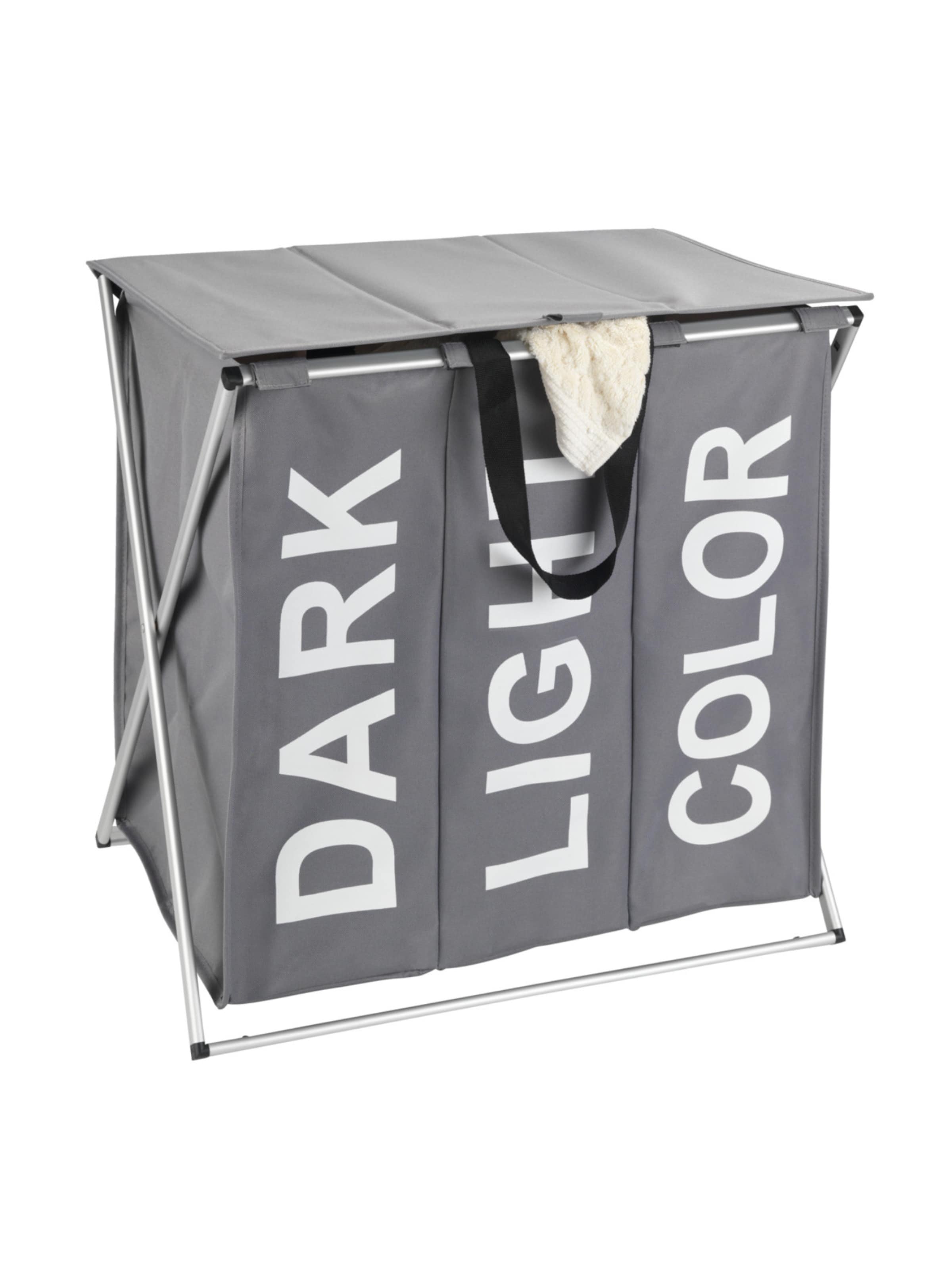 Wenko Wäschebehälter 'Trio Top' in Grau: Vorderseite