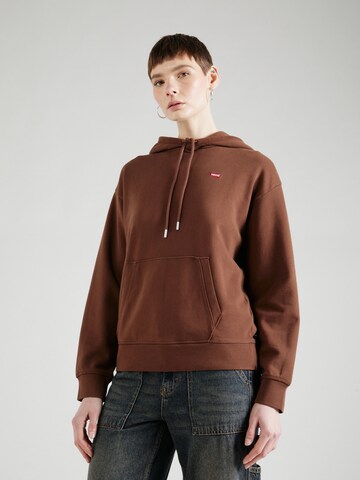 LEVI'S ® Sweatshirt 'Standard Hoodie' in Bruin: voorkant