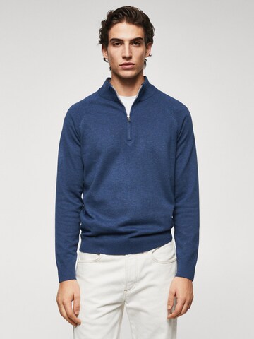 MANGO MAN Trui 'Tenp' in Blauw: voorkant