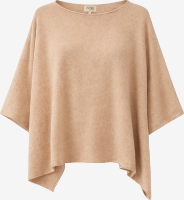 GOBI Cashmere Sweter 'Women's Timeless Knitted Poncho' w kolorze beżowy: przód