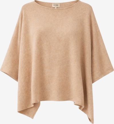 M-L dydžio Megztinis 'Women's Timeless Knitted Poncho' iš GOBI Cashmere, spalva – smėlio spalva, Prekių apžvalga