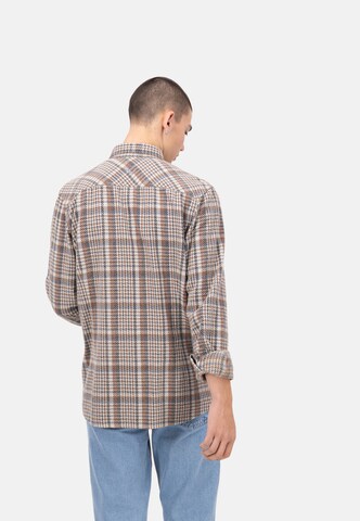 COLOURS & SONS Regular Fit Karohemd in Braun